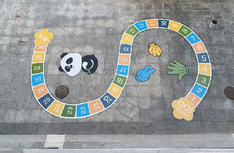 马山地面游戏彩绘