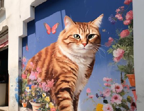 马山自己绘制有个性的手绘墙