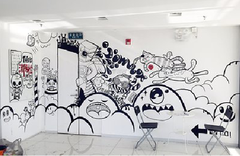 马山手绘墙并非传统涂鸦。